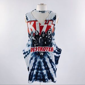 LIQUID BLUE | XL | KISS Destroyer ‘76 Tie Dye Tank